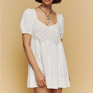 Urban Outfitters Kimchi Blue White Polka Dot Dress size XL